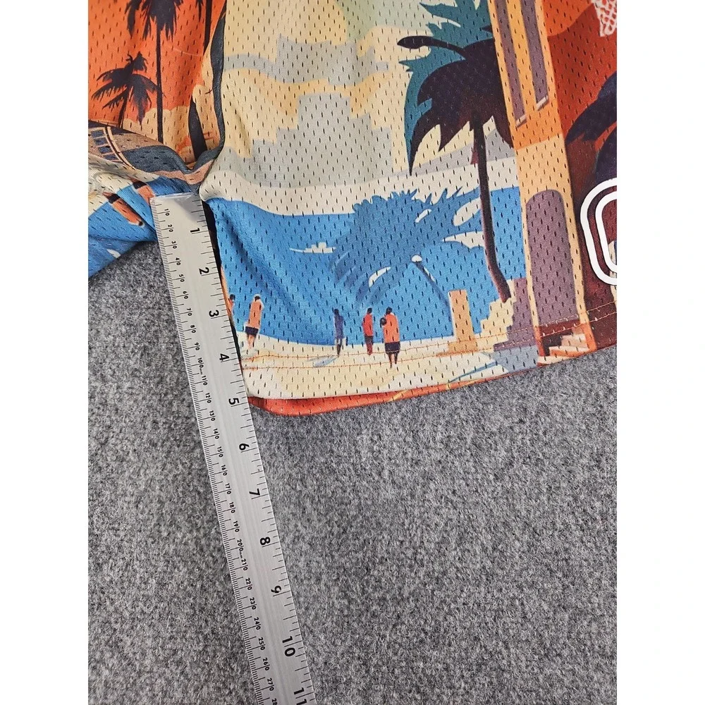 Overtime Palm Paradise Basketball Short Mens Small Mesh Athletic Streetwear 1705